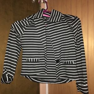 A striped cardigan used